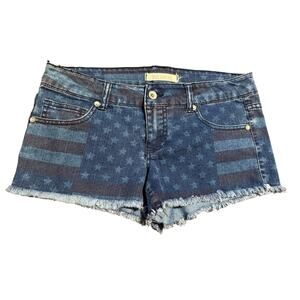 Bullhead American Flag Cutoff Shorts, Juniors Size 7